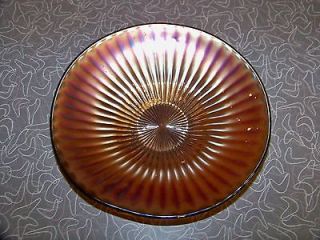 vintage smooth rays amethyst purple carnival glass bowl time left