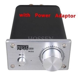 Silver MUSE M50 EX TPA3123 T Amp Mini Audio Stereo Amplifier 2x50W+ AC 