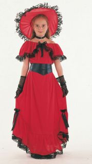   kids girls childs victorian SCARLET O HARA fancy dress costume 3 11yrs