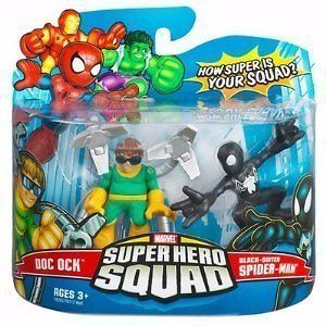 Marvel Super hero squad Doc Ock and Black Suited Spider Man
