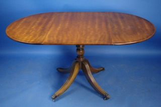 georgian style mahogany pedestal dropleaf dining table 