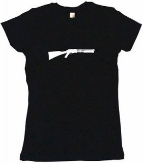 Sawed off shotgun silhouette Womens Tee Shirt Pick Size Small XXL + 7 