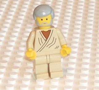 LEGO Star Wars Obi Wan Kenobi Jedi knight old aged grey figure people