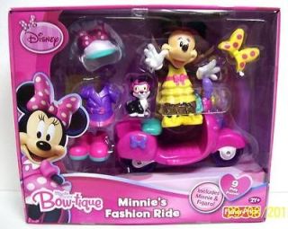 Disney Mickey Mouse Minnies Bow tique Fashion Ride w/Figaro Cat 