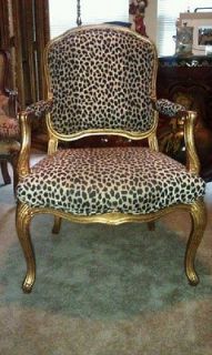 french suede leopard arm chair italy  899