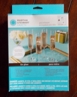 MARTHA STEWART CRAFTS GLASS ETCHING KIT ~WEDDING GLASS ETCHING KIT 
