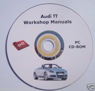 Audi TT MK1 Engine Electrical & Body workshop repair manual cd diesel 