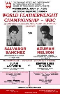 salvador sanchez vs nelson last boxing fight poster buy one