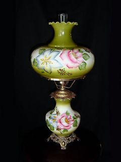 Newly listed LARGE ViNTaGe~Antiqu​e FLoRaL Glass GWTW Banquet Parlor 