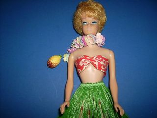Vintage Barbie Bubblecut doll w #1605 Barbie in Hawaii 1964 Japan