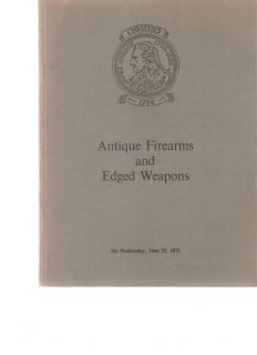 christies auction catalog antique firearms weapons 1972 from united 