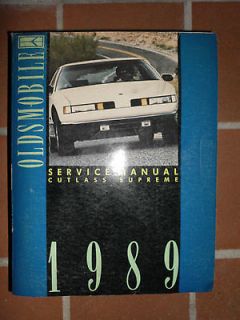 1989 Oldsmobile Cutlass Supreme Service Repair Manual SL International 