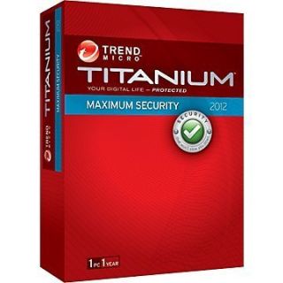 trend micro Titanium Maximum Security 2012 1 User s   Full Version for 