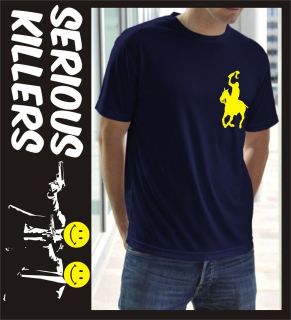 Militant polo rider with Molotov cocktail mens T shirt gift idea for 