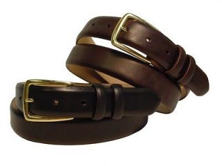   Mens Dress Belt Smooth Leather Calf Skin Leather Belt New Black Brown