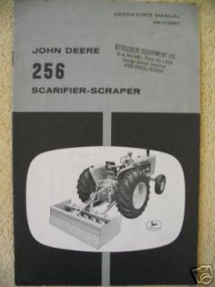 john deere 256 scraper scarifier operator parts manual one day