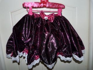 monster high dress up skirt one size pink black brand new