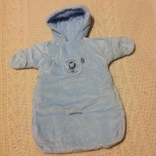   Infant Bunting Baby Boys Blue Winter Snow Coat snowsuit 0 6 Month