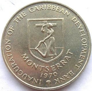 montserrat 1970 f a o 4 dollars crown size coin
