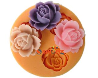 New wholesale 3D Silicone Cake Chocolate Soap Molds flower plunger 
