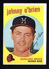 JOHNNY OBRIEN braves 1959 TOPPS #499 VERY GOOD EXCELLENT NO 