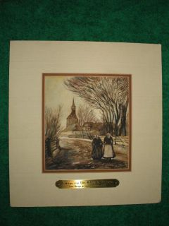 ORIGINAL~SIGNED WATERCOLOR by ANDRE DUNOYER de SEGONZAC~FRENCH ARTIST 