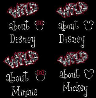   stud transfer applique hotfix iron on WILD ABOUT Mickey Minnie Mouse