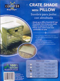 coolaroo pet crate shade and pillow large new time left