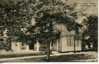 NEW HARMONY INDIANA OLD FAUNTIEROY HOME MINERVA WONENS CLUB VINTAGE 