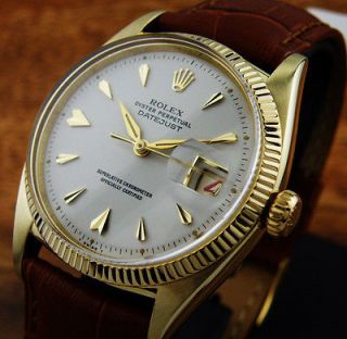 RARE VINTAGE ROLEX 9K SOLID GOLD 6605 MENS WATCH CAL.1065 / VERY CLEAN
