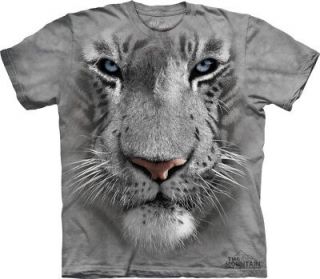 the mountain white tiger wild zoo animal face t shirt l