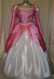 Little Mermaid Ariel Pink Ball Gown Dress Costume, Adult   Your Size