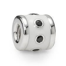 pandora white and black promise bead  71