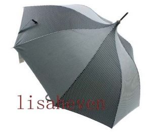   Vertical Stripe Windmill umbrella Black, long handle UV Parasol