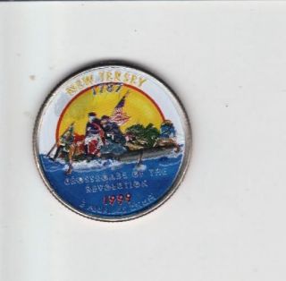 1999 UNITED STATES OF AMERICA PAINTED STATE QUARTERS   NEW JERSEY