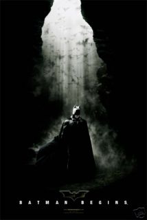 batman begins movie poster in a dark cave rare new