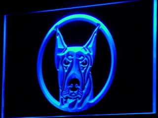 i667 b doberman pinscher dog pet shop neon light sign