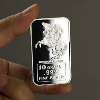 newly listed 10 grams 999 fine silver bar napoleon bonaparte