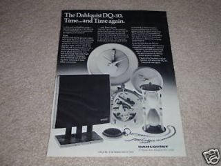 Dahlquist DQ 10 Speaker Ad,1979,Articl​e, RARE