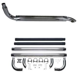 Chrome Exhaust 50 Side Pipes 3 Ford Chevy Dodge Patriot Shielded 