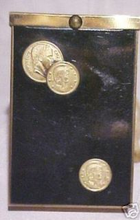 vintage cigarette case 3 coins one w napoleon empereur time