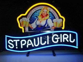 NEW St.Pauli Girl Neon Light Sign Gift Pub Home Bar St Pauli Beer Sign 