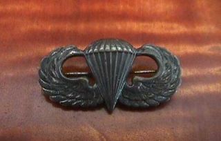   Silver US Military AIRBORNE Parachute Paratrooper Wings PIN Badge