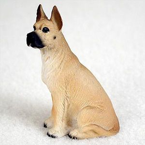 Great Dane Mini Resin Dog Figurine Statue Hand Painted Fawn