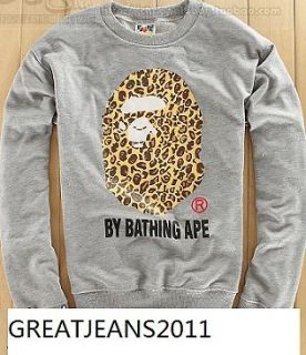 new bape ape baby milo gray hoodies m