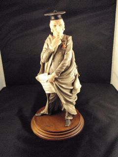 Capodimonte Italy Figurine Figure The Professor Porcelain Statue 