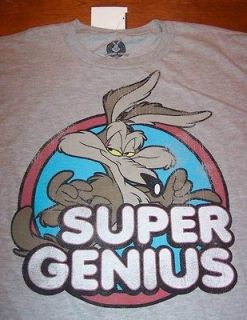 VINTAGE STYLE WILE E. COYOTE T Shirt LARGE NEW WB LOONEY TUNES