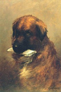 leonberger dog george d armour 1883 new note cards time