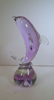   NEODYMIUM DICHROIC Color Changing Dolphin Paperweight /Figurine