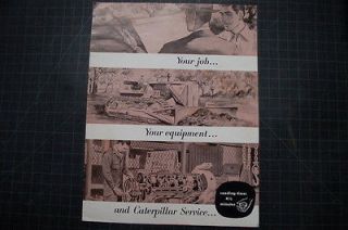 Caterpillar Equipment Vintage D2 D4 Tractor Dozer Brochure manual 